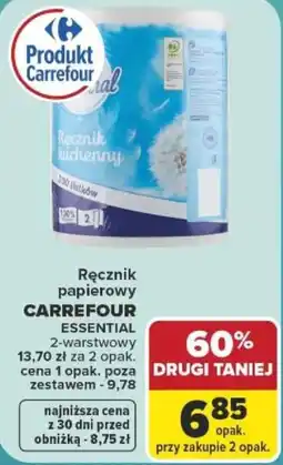 Carrefour Ręcznik papierowy CARREFOUR ESSENTIAL oferta
