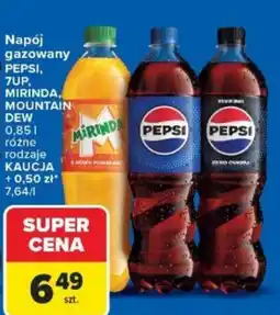 Carrefour Napój gazowany Pepsi, 7UP, Mirinda, Mountain Dew oferta