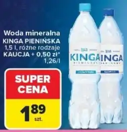 Carrefour Woda mineralna KINGA PIENIŃSKA oferta