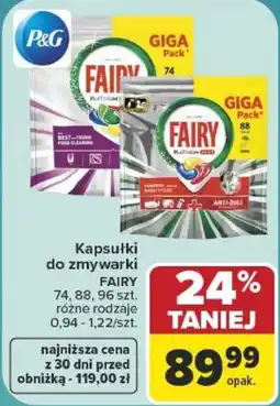 Carrefour Kapsułki do zmywarki FAIRY oferta