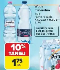 Carrefour Woda źródłana Primavera oferta