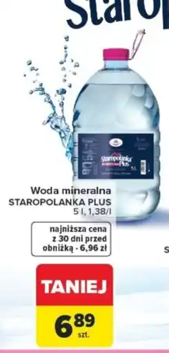 Carrefour Woda mineralna Staropolska Plus oferta