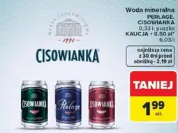 Carrefour Woda mineralna PERLAGE, CISOWIANKA oferta