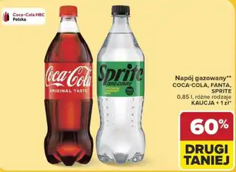Carrefour Napój gazowany COCA-COLA, FANTA, SPRITE oferta