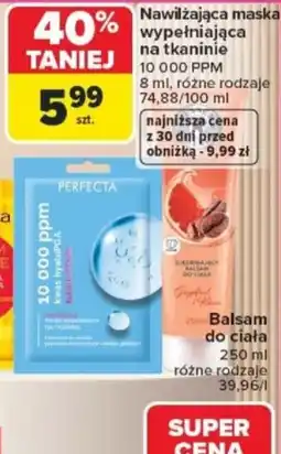 Carrefour Nawilżająca maska wypełniająca na tkaninie oferta
