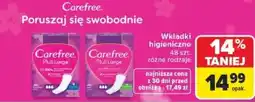 Carrefour Wkładki higieniczne Carefree Plus Large oferta
