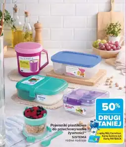 Carrefour Pojemniki plastikowe do przechowywania żywności** SISTEMA różne rodzaje oferta