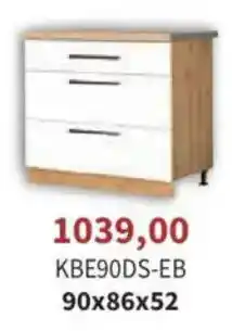 Meble Bodzio Szafka z 3 szufladami KBE90DS-EB oferta