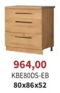 Meble Bodzio Szafka z 3 szufladami KBE80DS-EB oferta