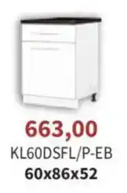 Meble Bodzio KL60DSFL/P-EB oferta