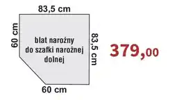 Meble Bodzio blat narożny do szafki narożnej dolnej oferta