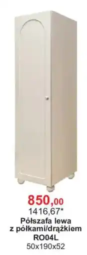 Meble Bodzio Półszafa lewa z półkami/drażkiem RO04L oferta
