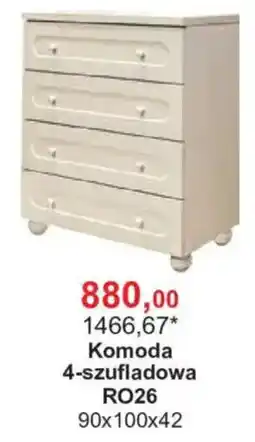 Meble Bodzio Komoda 4-szufladowa RO26 oferta