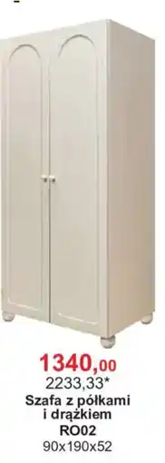 Meble Bodzio Szafa z półkami i drążkiem RO02 oferta