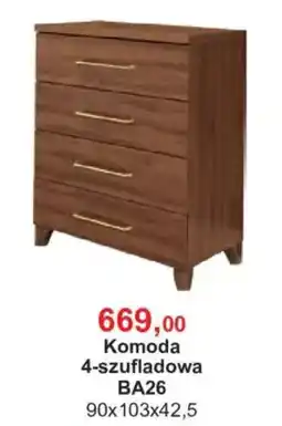 Meble Bodzio Komoda 4-szuflowa BA26 oferta