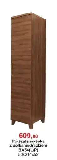 Meble Bodzio Pólszafa wysoka z półkami/drążkiem BA54(L/P) oferta