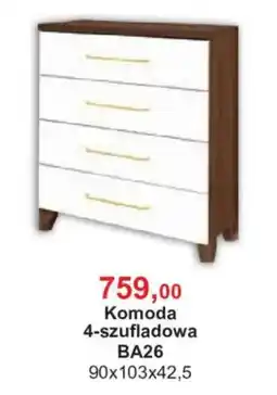 Meble Bodzio Komoda 4-szufladowa BA26 oferta