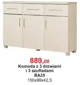 Meble Bodzio Komoda z 3 drzwiami i 3 szufladami BA35 oferta