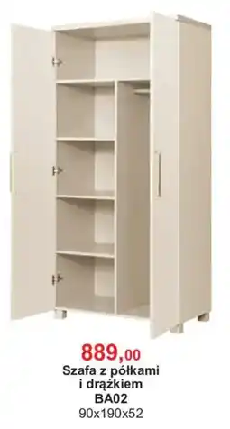 Meble Bodzio Szafa z półkami i drążkiem BA02 oferta