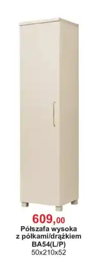Meble Bodzio Półszafa wysoka z półkami/drażkiem BA54(L/P) oferta