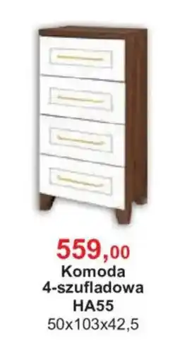 Meble Bodzio Komoda 4-szufladowa HA55 oferta
