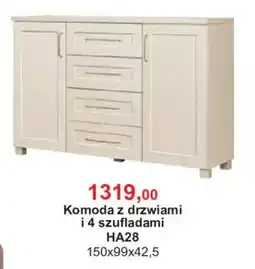 Meble Bodzio Komoda z drzwiami i 4 szufladami HA28 oferta