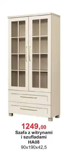 Meble Bodzio Szafa z witrynami i szufladami HA08 oferta