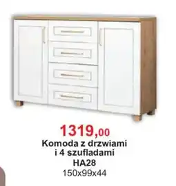 Meble Bodzio Komoda z drzwiami i 4 szufladami HA28 oferta