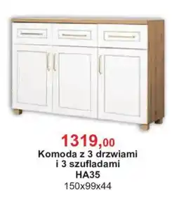 Meble Bodzio Komoda z 3 drzwiami i 3 szufladami HA35 oferta