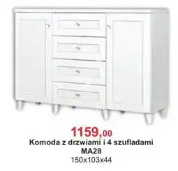 Meble Bodzio Komoda z drzwiami i 4 szufladami MA28 oferta