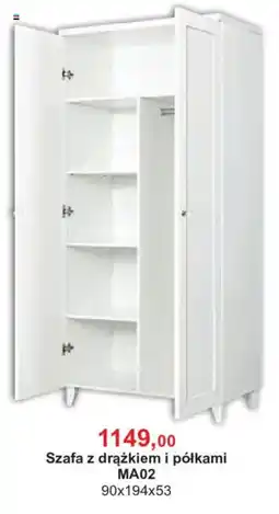 Meble Bodzio Szafa z drążkiem i półkami MA02 oferta