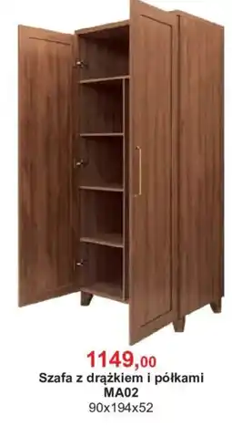 Meble Bodzio Szafa z drążkiem i półkami MA02 oferta