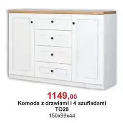 Meble Bodzio Komoda z drzwiami i 4 szufladami TO28 oferta
