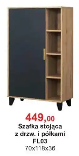 Meble Bodzio Szafka stojąca z drzw. i półkami FL03 oferta