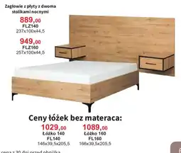 Meble Bodzio Zagłowie z płyty z dwoma stolikami nocnymi oferta