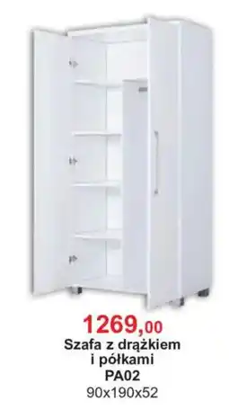 Meble Bodzio Szafa z drążkiem i półkami PA02 oferta