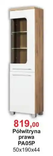 Meble Bodzio Półwitryna prawa PA05P oferta