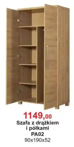 Meble Bodzio Szafa z drążkiem i półkami PA02 oferta