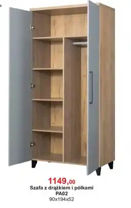 Meble Bodzio Szafa z drążkiem i półkami PA02 oferta