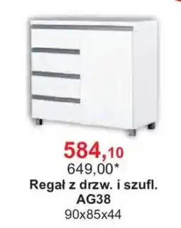 Meble Bodzio Regał z drzw. i szufl. AG38 oferta
