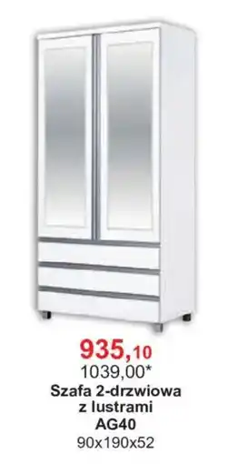 Meble Bodzio Szafa 2-drzwiowa z lustrami AG40 oferta