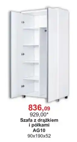 Meble Bodzio Szafa z drążkiem i półkami AG10 oferta