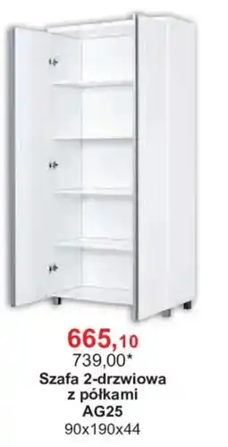 Meble Bodzio Szafa 2-drzwiowa z półkami AG25 oferta