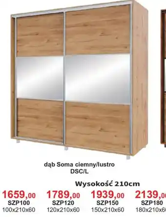 Dąb Soma ciemny/lustro DSC/L