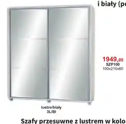 Meble Bodzio Szafy przesuwne z lustrem w kolorze lustro/biały oferta
