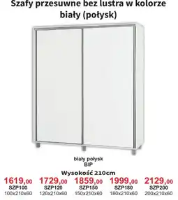 Meble Bodzio Szafy przesuwne bez lustra w kolorze biały (połysk) BIP oferta