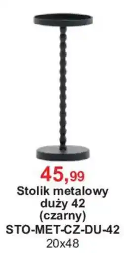 Meble Bodzio Stolik metalowy duży 42 (czarny) oferta