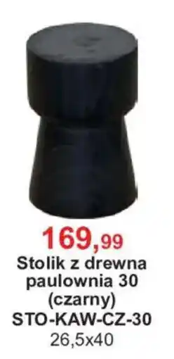 Meble Bodzio Stolik z drewna paulownia 30 (czarny) oferta