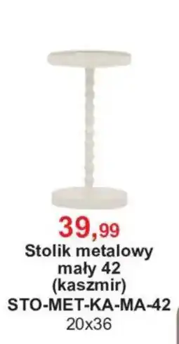 Meble Bodzio Stolik metalowy mały 42 (kaszmir) oferta