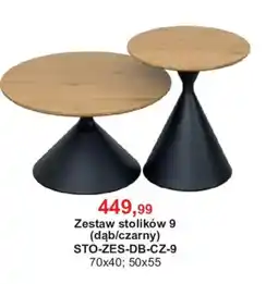 Meble Bodzio Zestaw stolików 9 (dąb/czarny) oferta